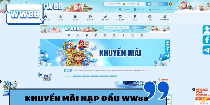 Khuyến mãi nạp đầu ww88