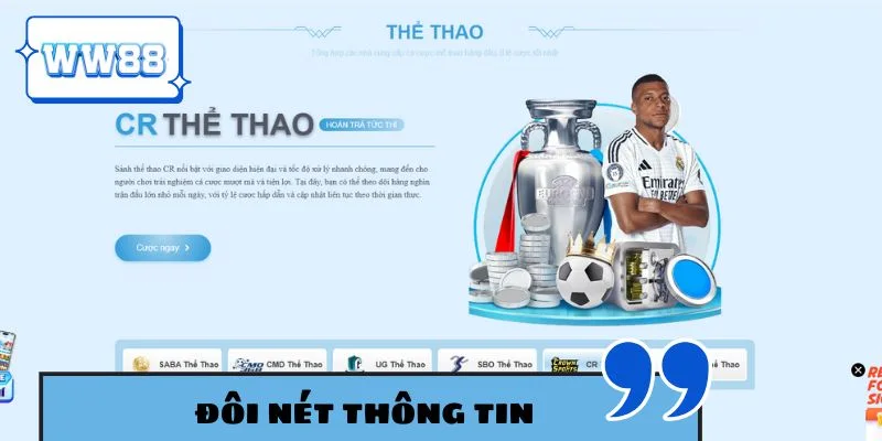 Đôi nét thông tin về sảnh thể thao WW88